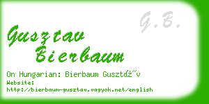 gusztav bierbaum business card